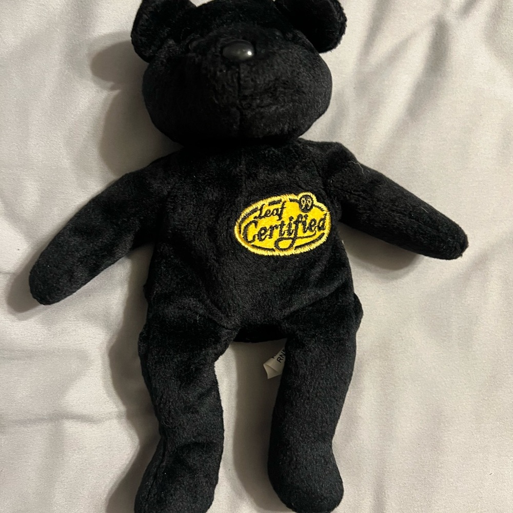 2 Brown and a Black Plush Beanie Bear Toy Lot - Picture 3 of 6